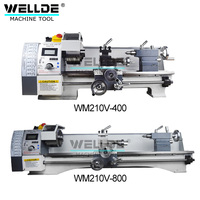 WELLDE 1100W Brushless 8X16'' Mini tour à métaux manuel WM210V prix d'usine Machine de tour d'établi