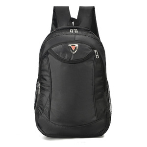 Men's Laptop <b>Backpack</b> Black Durable Shoulder <b>Straps</b> Business Travel University Use Solid Color Sewing Thread Detail - Product Image 5