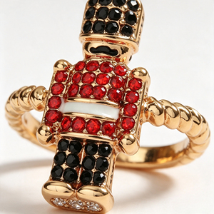 Anello a Forma di Schiaccianoci per Donne, Design Creativo in Stile Cartone Animato, Accessorio da Dito per Uso Quotidiano - Product Image 2