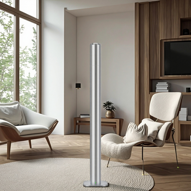 Silent Anti-Backflow Electric Aroma Oil Tower Diffuser Machine App-Control Desktop Fragrance Waterless Scent HePA Filter Metal