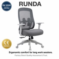 Chaise de bureau ergonomique en maille à dossier haut avec support lombaire réglable, chaise d'ordinateur respirante pivotante pour tâches, vente en gros OEM