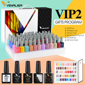 Venalisa <span class=keywords><strong>VIP</strong></span> uv gel set Base/Topcoat Gel professionale per Nail Art led ammollo per unghie starter kit per unghie - Product Image 5