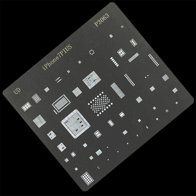 (Fast Delivery) Cpu Ic Chip Tin Planting Soldering Station Rework Repair Bga Reballing Stencil for Iphone 8/8 Plus/X Black