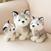 Boneka Siberian Husky Realistis, Mainan Anjing Boneka Lembut, Mainan Hewan Duduk, Grosir, Logo Custom, Pabrik OEM, MOQ Kecil, Hadiah