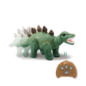 Som música andando rc dinossauro pelúcia brinquedo para crianças 2023 Natal presente