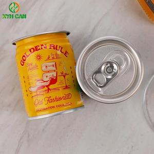 HARGA TERBAIK 100ml Mini timah dapat Custom Logo dicetak Tinplate kaleng untuk wiski anggur Tequila minuman teh jus bir - Product Image 6