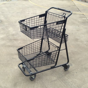 Minimum Sipariş Adedi 100 Adet İki Katlı Alışveriş Arabası Arka Sepetli, İki Katmanlı Alışveriş Arabası - Product Image 6