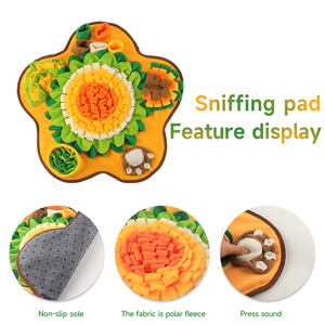 Tapis de renifflement pour chien Kangdarpet, nouveau modèle en forme de fleur, tapis d'alimentation lente, jouet d'entraînement de voyage, vente en gros directe d'usine, stock disponible - Product Image 5