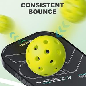 Palline da Pickleball in Polimero Premium Resistenti - Palline da Allenamento per Esterni con 40 Fori e per Interni con 26 Fori, 26g, Spessore 2mm, Alta Visibilità - Product Image 3