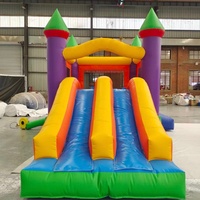 Tobogán Inflable Comercial, Castillo Inflable Combinado, PVC de 0.55mm, Castillo de Brinco para Alquiler en Fiestas Infantiles