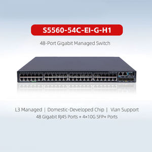 สวิตช์จัดการแบบ Layer 3 รุ่น H3C S5560-54C-EI-G-H1  48 พอร์ต GE RJ45  4 พอร์ต 10G SFP  รองรับการเชื่อมต่อแบบ IRF2 Stacking IPv4/IPv6 - Product Image 1