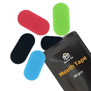 उच्च गुणवत्ता 76 मिमी x 38 मिमी काला होंठ टेप खेल सुरक्षा उत्पाद मुंह के साथ खर्राटे नींद को बेहतर ढंग से रोकने के लिए - Product Image 5