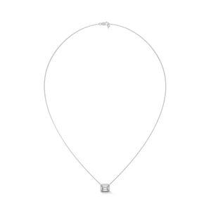 Elegante Joyería de Diamantes Cultivados en Laboratorio, Colgante de Plata con Diamantes de Corte Brillante y Acabado Pulido Elegante, Ideal - Product Image 3