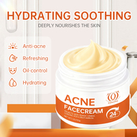 Crème anti-acné Calantha à action rapide et efficace avec AHA et Niacinamide, soin hydratant pour la peau, resserre les pores, contrôle le sébum et combat les boutons