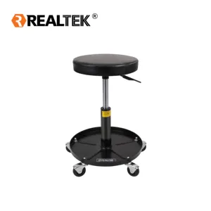 Realtek Widely Use 300lbs Garage Shop Rolling Pneumatic Stool Creeper Seat With Tool Tray Storage
