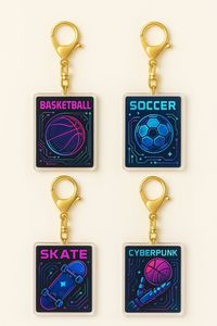 Colgante de llavero de acrílico transparente impreso con logotipo personalizado regalo de plástico impreso UV - Product Image 6