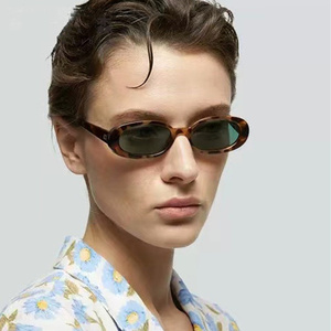 Luoyan Anti-UV lunettes rétro ovale imprimé léopard vert lentilles lunettes <span class=keywords><strong>de</strong></span> soleil femmes optique lunettes cadre bleu mode 2024 - Product Image 5