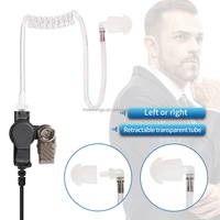 HT Baofeng 9RPLUS 5W Tahan Air dengan Earpiece, Antarmuka 3.5mm, Bahan Nylon Hitam Ramah Lingkungan untuk Hotel