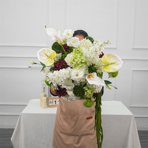 <b>Artificial</b> flower ball 40cm green <b>Hydrangea</b> Centerpiece Table Flower Balls Perfect for Weddings Hotels decor - Product Image 1
