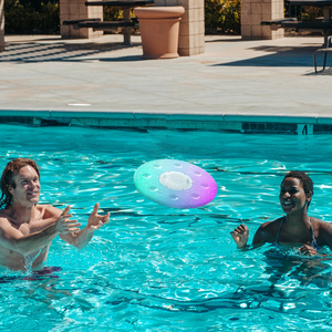 Siêu nhẹ Frisbee nổi IPX7 không thấm nước bluetooth Loa di động chất lượng cao loa siêu trầm đèn lồng ngoài trời loa âm thanh - Product Image 1