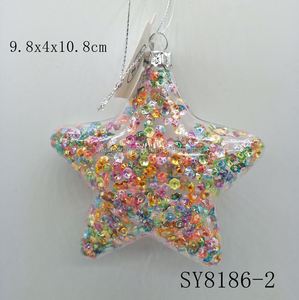 Nuevas Decoraciones Navideñas 2024, Bola de Cristal Transparente de 8 cm con Polvo Brillante Arcoíris en el Interior - Product Image 6