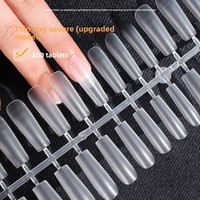Nouvelles pointes d'ongles tendance, ultra-fines, mates, en forme de T, à couverture complète et semi-couvrante, sans besoin de ponçage, pour salons de manucure