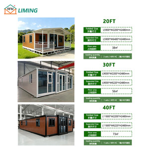 บ้านคอนเทนเนอร์หรูหราขนาด 20 ฟุต 40 ฟุต แบบขยายได้ บ้านสำเร็จรูปทันสมัยเคลื่อนย้ายได้สำหรับอยู่อาศัย บ้านแบบโมดูลาร์พับได้สองปีก - Product Image 2