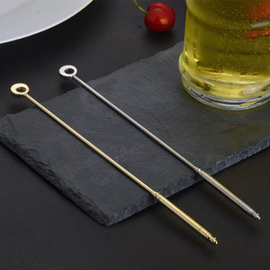 Varilla agitadora de acero inoxidable para manicura, herramienta para recoger polvo líquido, cuchara, mango de cristal - Product Image 3