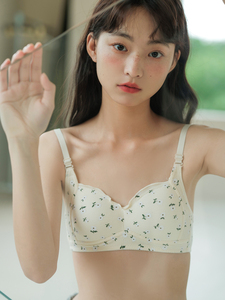 <span class=keywords><strong>Reggiseno</strong></span> imbottito confortevole per ragazze con petto piccolo per studenti senza fili di fiori in vaso carino giapponese - Product Image 5
