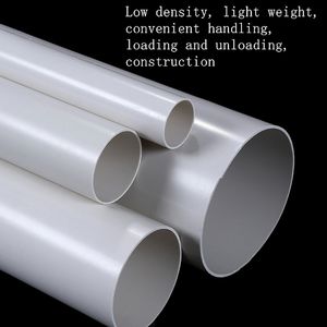 Leggero UPVC 110 tubo di drenaggio e di approvvigionamento idrico DN110 comunale PVC160 parete piana parete diritta superficie liscia materiale PVC - Product Image 5