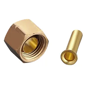 Compression Fitting, Connector, Lead-Free Brass, 3/16 Compression