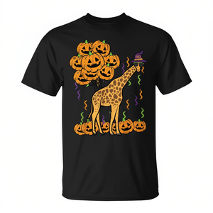 Camiseta de disfraz de jirafa de Halloween para niños y adultos, diseño de animales del zoológico - Product Image 2