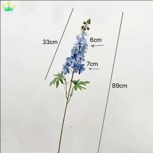 Fiori di seta Larkspur Bluebonnet artificiali a stelo lungo <span class=keywords><strong>Flora</strong></span> per vaso alto decorazione floreale del giorno del ringraziamento per la casa - Product Image 2