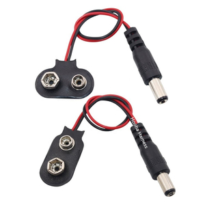 9V Battery Clip Cable with 15cm Wire Red Black Polarized <strong>Connector</strong> for <strong>Arduino</strong> DIY Electronics Testing - Product Image 1