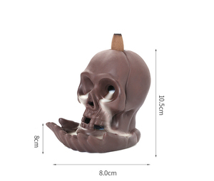 Porte-encens tête <span class=keywords><strong>de</strong></span> <span class=keywords><strong>mort</strong></span> en forme <span class=keywords><strong>de</strong></span> crâne, jouet décoratif en cascade - Product Image 5