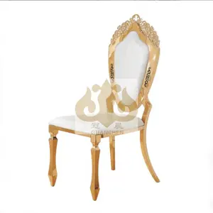 Wholesale Royal King Throne Gold Stainless Steel Wedding Chair