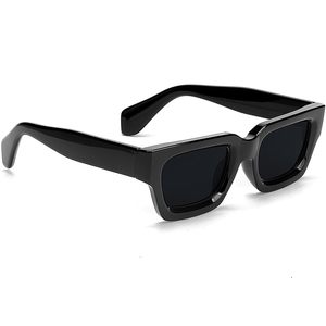 แว่นกันแดดทรงสี่เหลี่ยมทันสมัยสำหรับผู้ชายผู้หญิง แฟชั่นกรอบหนา ป้องกันรังสียูวี ดีไซน์เนอร์สไตล์ - Product Image 1