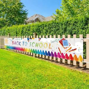 New Opening Season Return Non-Woven Digital Printed <b>Banner</b> <b>Welcome</b> <b>Back</b> to School Background Flag Masterpiece - Product Image 5