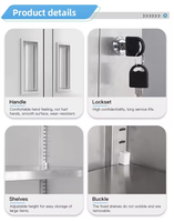 Armoire de vestiaire étanche en acier, simple, 5 portes, pour vêtements, vide à l'intérieur