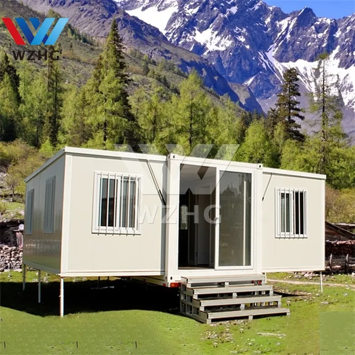 Innovative off grid a frame prefab expandable 3 bedroom home with kitchen and bath