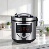 GB-MC16RS Cuiseur à riz multifonction 3L/5L 860W avec commande numérique et bouton rotatif, cuve de cuisson en acier inoxydable pour la vente en gros