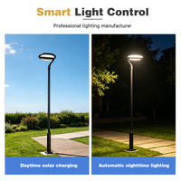 Lampe solaire de jardin IP65 étanche avec détecteur de mouvement, allumage/extinction automatique du crépuscule à l'aube, lumière LED pour jardin, garantie 5 ans pour parcs et villas