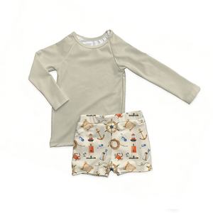 Ventes en gros, faible MOQ, maillots <span class=keywords><strong>de</strong></span> <span class=keywords><strong>bain</strong></span> pour bébé à manches longues avec impression personnalisée, rashguards, maillots <span class=keywords><strong>de</strong></span> <span class=keywords><strong>bain</strong></span> écologiques pour enfants, maillots <span class=keywords><strong>de</strong></span> <span class=keywords><strong>bain</strong></span> pour garçons - Product Image 2