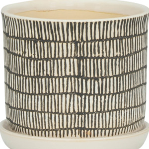 Set di Vasi in Ceramica Moderni per Piante da Interno ed Esterno, Decorazione per Piante Grasse e da Appartamento con Sottovasi - Product Image 6