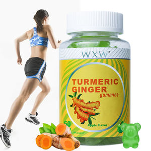 WXW Stock Platinum Cúrcuma Jengibre Crcumin Gummies Suplementos antioxidantes veganos para niños Eficaces para promover la digestión - Product Image 1