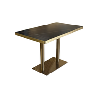 Table moderne en marbre noir polyvalente pour restaurant école salon hôtel salle à manger atelier chambre d'hôpital