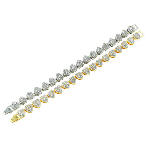 Collar con Forma de Corazón en Chapado de Oro y Plata, Estilo Hiphop, para Hombre y Mujer, con Pedrería, Joyería de Moda - Product Image 6