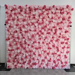 Top Quality Exquisite Artificial Flower Pink Wall Panel Event Decor Collection For Wall Flower Decoration Items Flower