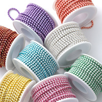 Nouvelle Chaîne à Griffes Mocha Électroplaquée Couleur, Style Tige, pour Accessoires de Bijoux Faits Main DIY, avec Opales et Strass, Chaînes en Forme de Coupe