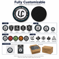 Patch en caoutchouc PVC 3D rond personnalisé, logo circulaire en relief, emblème de marque, badge souple et imperméable pour équipements de plein air, sacs et vêtements